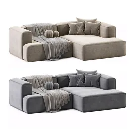 Narozna Sofa Modulowa ze Sztruksu Lennon